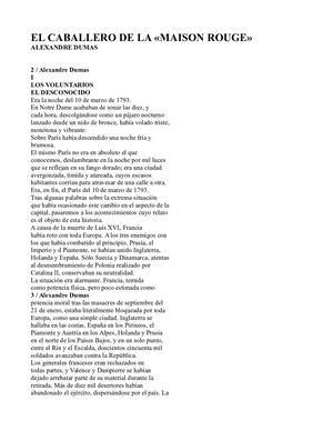 El Caballero De La Maison Rouge