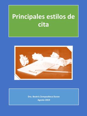 Principales Estilos De Cita