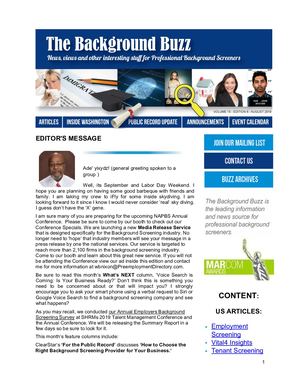The Background Buzz, V15, E08 - August 2019