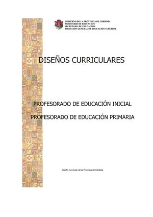 Diseño Curricular Primaria Inicial 2015