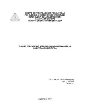 Cuadro Comparativo De Paradigmas