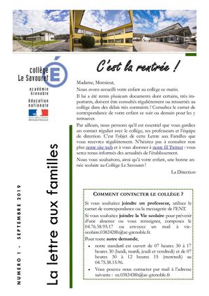 Lettre Aux Familles 1