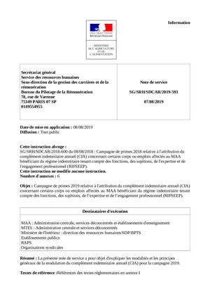 Rifseep CIA Campagne 2019