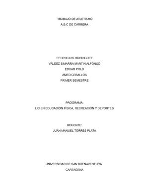 ABC DE CARREAS EN EL ATLETISMO