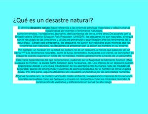Qué Es Un Desastre Natural