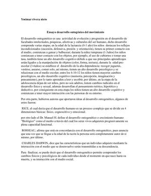 Desarrollo Ontogenico