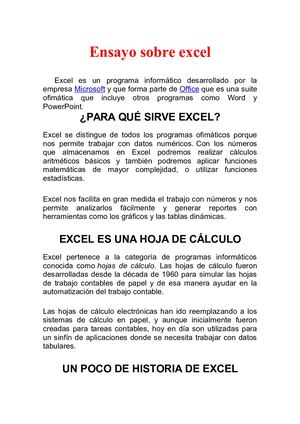 Que es Excel