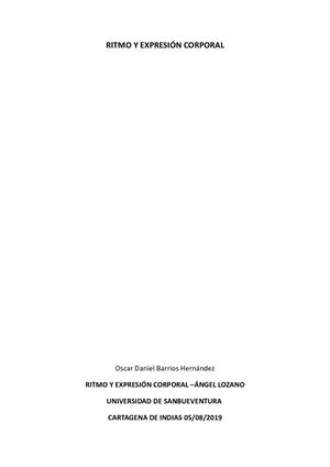 Ritmo Y Expresión Corporal
