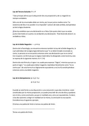 Ley Del Tercero Excluido