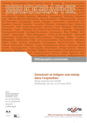 [Ocim] Concevoir et intégrer une manip dans l’exposition