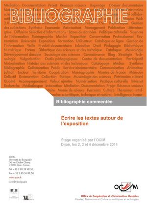 [Ocim] Écrire les textes autour de l’exposition