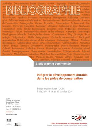 [Ocim] Intégrer le développement durable dans les pôles de conservation