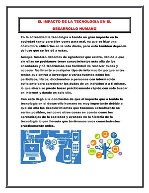 Calaméo - El Impacto De La Tecnologia En El Mundo