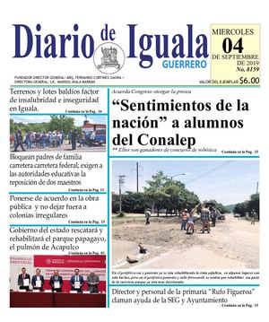 Miercoles 04 De Septiembre De 2019 Diario De Iguala