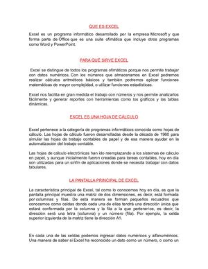 Ensayo De Excel