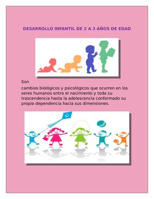 Desarrollo Infantil De 2 A 3 Años De Edad