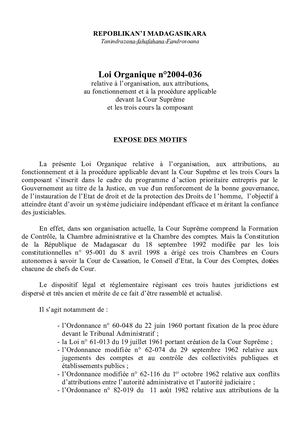 B1 - Loi N°2004 036 Fr Loi sur la concurrence à Madagascar