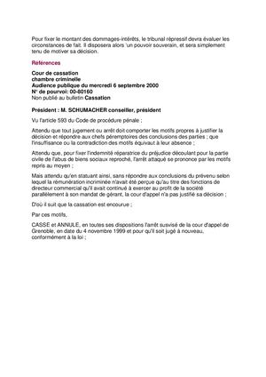 Pour Fixer Le Montant Des Dommages