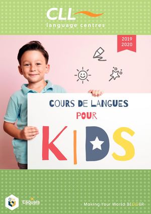 Cours de langues pour enfants 2019-2020