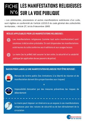 9 7 Fiche 6 Manifestations Religieuses Sur La Voie Publique