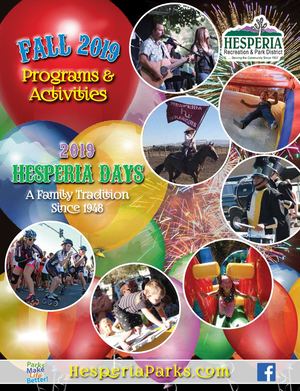 Hesperia Parks 2019 Fall Programs and Activities