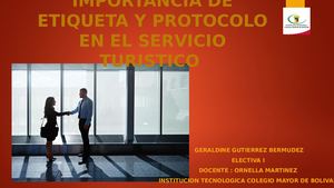 Importancia De Etiqueta Y Protocolo En El Servicio