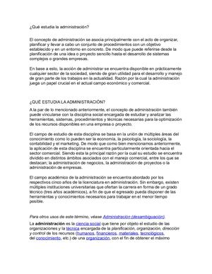 Qué Estudia La Administración