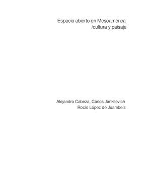 Espacio Abierto En Mesoamerica Cultura Y Paisaje
