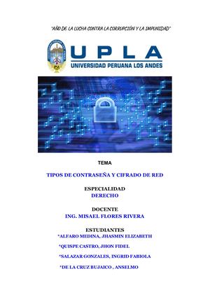 A1 Tipos De Contraseña Y Cifrado De Red Grupo 5