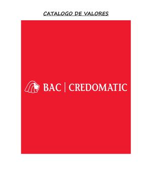 Catalogo De Valores Pdf