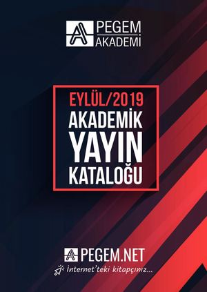 Pegem Akademi Yayın Kataloğu / Eylül - 2019
