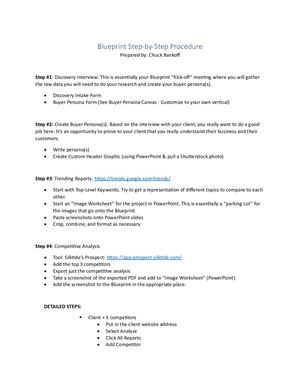 Blueprint Step By Step Procedure