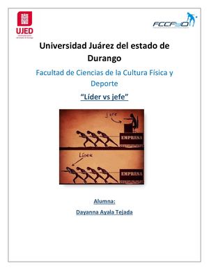 Mapa Conceptual Lider Vs Jefe