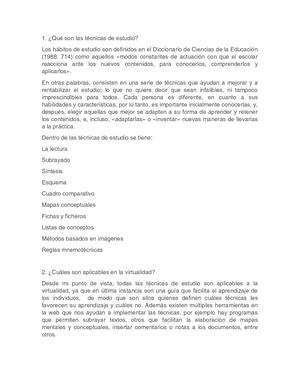 Técnicas De Estudio