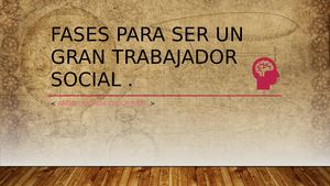 Fases De Trabajo Social Comunitario