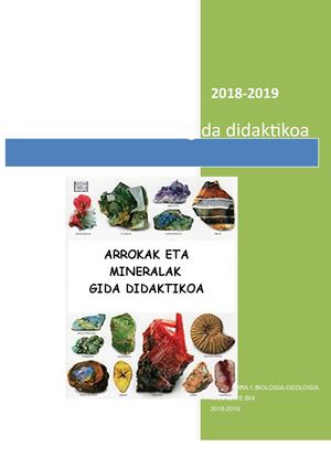 Harriak Eta Mineralak Gida Didaktikoa