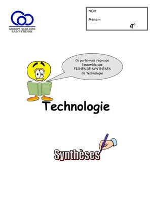 Synthèses Techno 4°