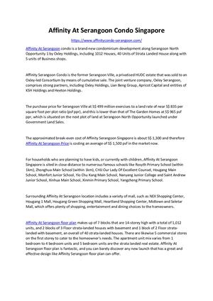 Affinity At Serangoon Condo Singapore