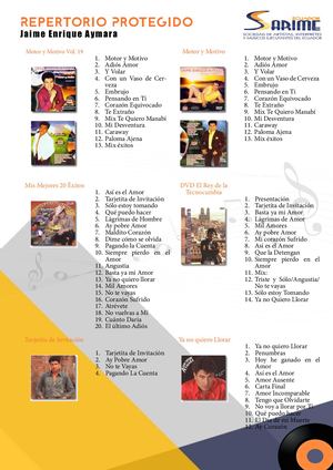 020. Repertorio Protegido: Jaime Enrique Aymara