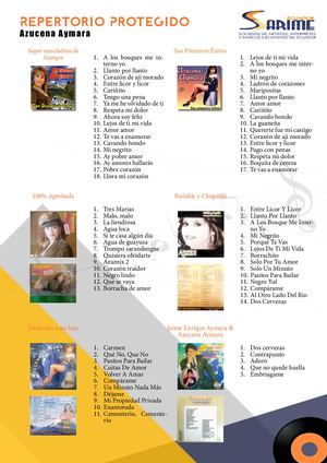 021. Repertorio Protegido: Azucena Aymara