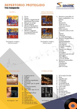 068. Repertorio Protegido: Tito Sangucho - Los Tito's