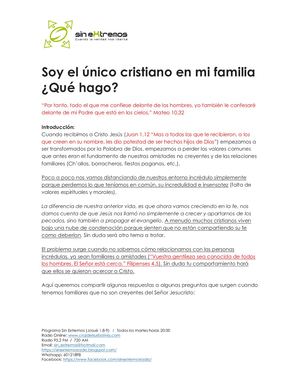 021 Soy El Unico Cristiano En Casa