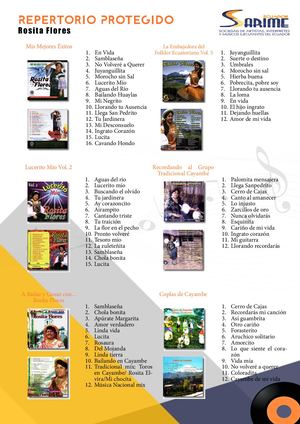 111. Repertorio Protegido: Rosita Flores