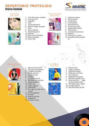 123. Repertorio Protegido: Gloria Cedeño