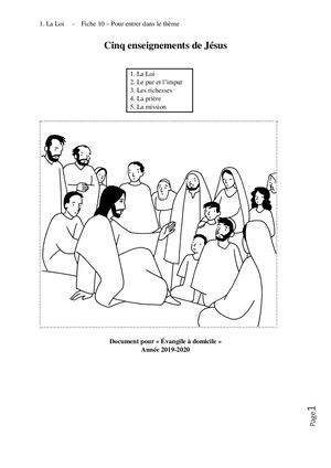 0 Cinq Enseignements De Jésus