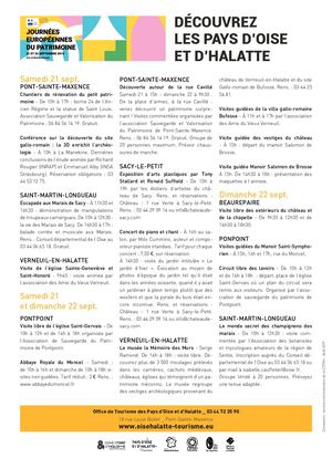 PROGRAMME JEP 2019 - PONT-SAINTE-MAXENCE