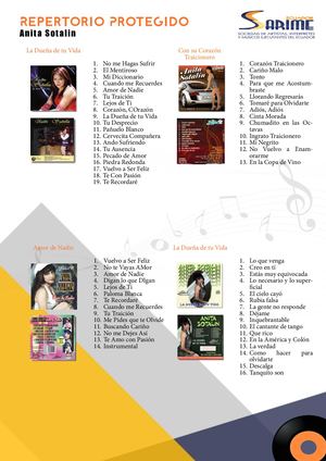 161. Repertorio Protegido: Anita Sotalin