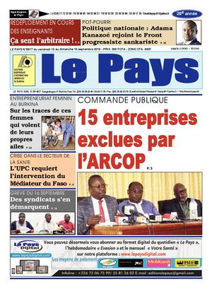 Le Pays Du 13 Au 15 09 2019