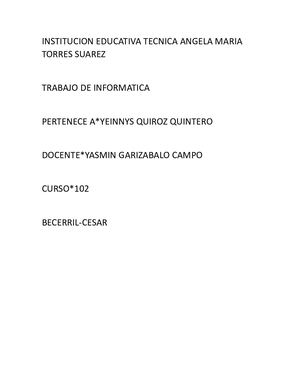 Institucion Educativa Tecnica Angela Maria Torres Suarez