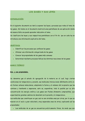 Los Gases Y Sus Leyes